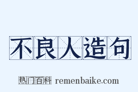 不良人造句是什么意思的图片